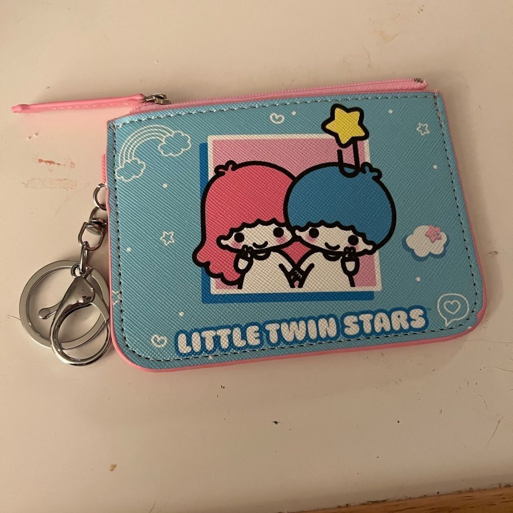 Little Twin Stars ID Holder/Key Ring Zip Wallet